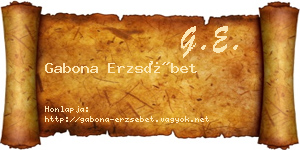 Gabona Erzsébet névjegykártya