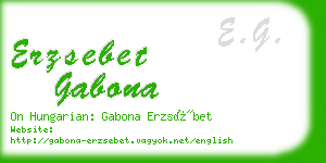 erzsebet gabona business card